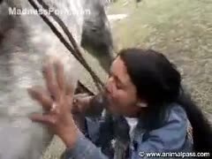 Mexican female can t live without giving bj to her husband s horse